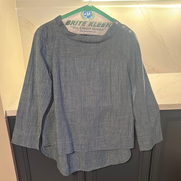 J. Crew Factory | Chambray Popover Tunic XXS Western Rodeo